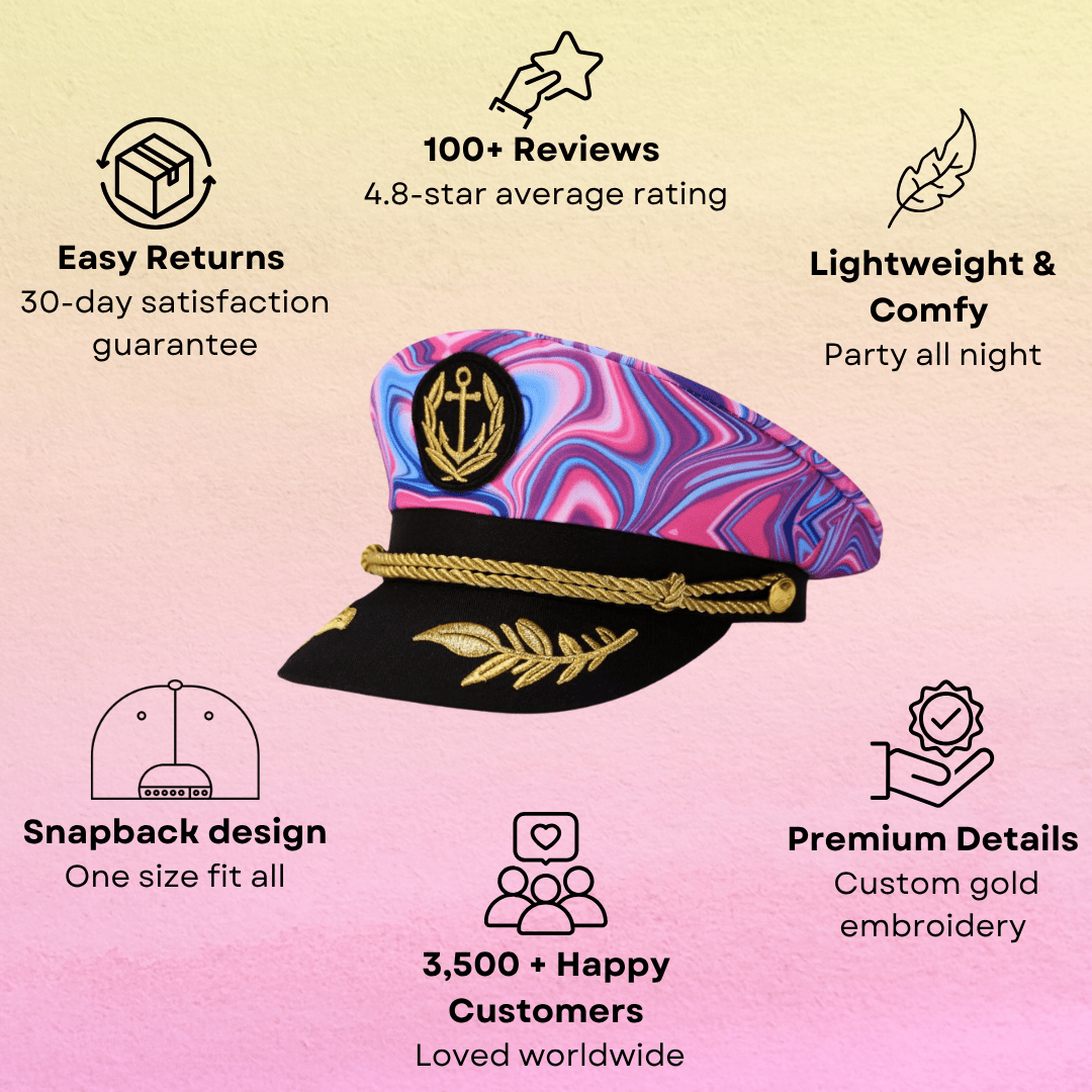 Trippy Captain Cosmic Captain Hat