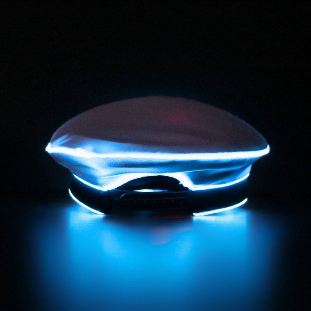 Trippy Captain Hat Neon Captain- Blue LED Light Up Hat