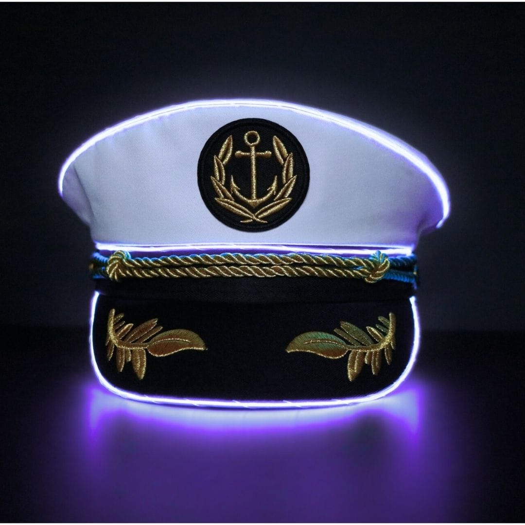 Trippy Captain Hat Neon Captain- Light Up Hat