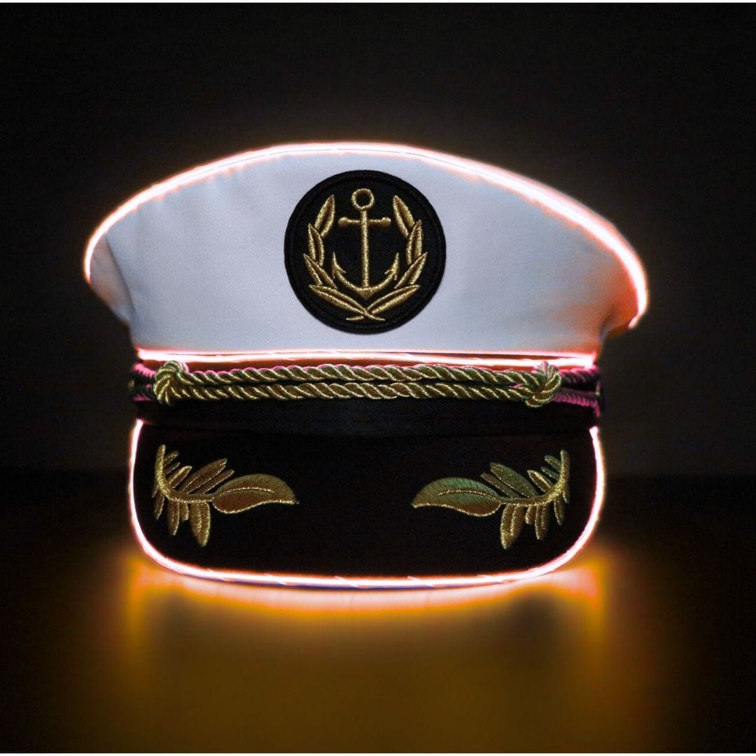 Trippy Captain Hat Neon Captain- Light Up Hat