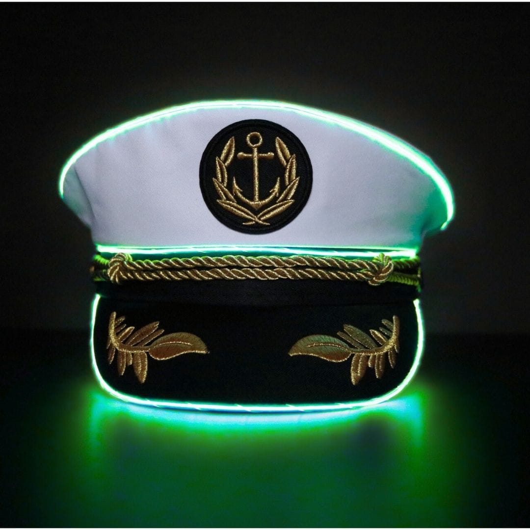 Trippy Captain Hat Neon Captain- Light Up Hat