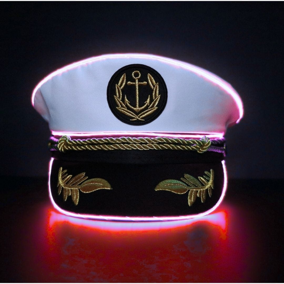 Trippy Captain Hat Neon Captain- Light Up Hat