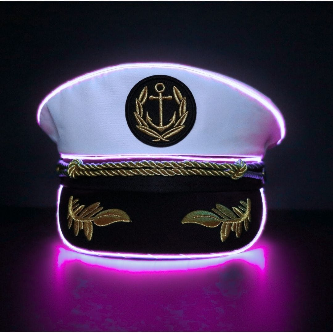 Trippy Captain Hat Neon Captain- Light Up Hat