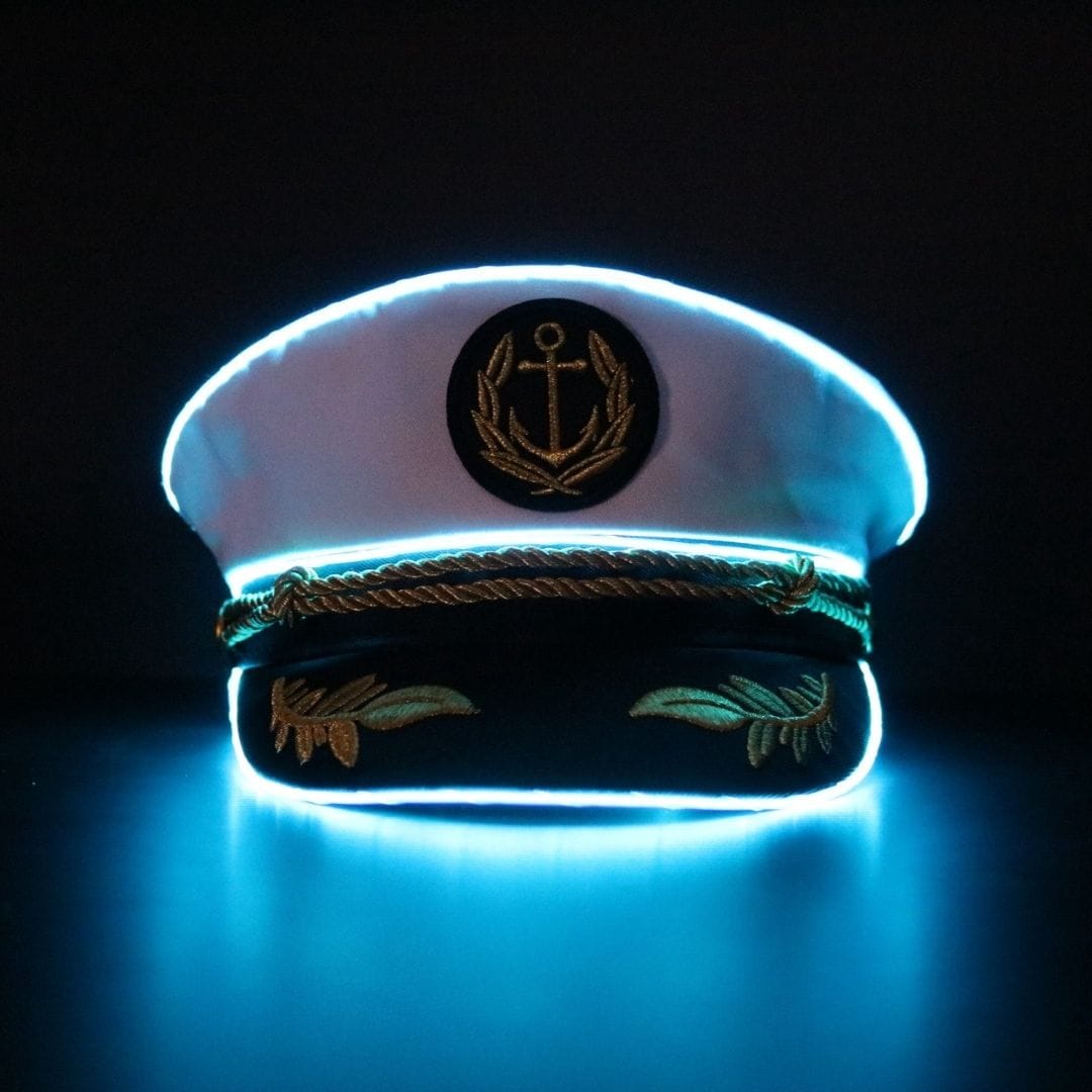 Trippy Captain Hat Neon Captain- Light Up Hat
