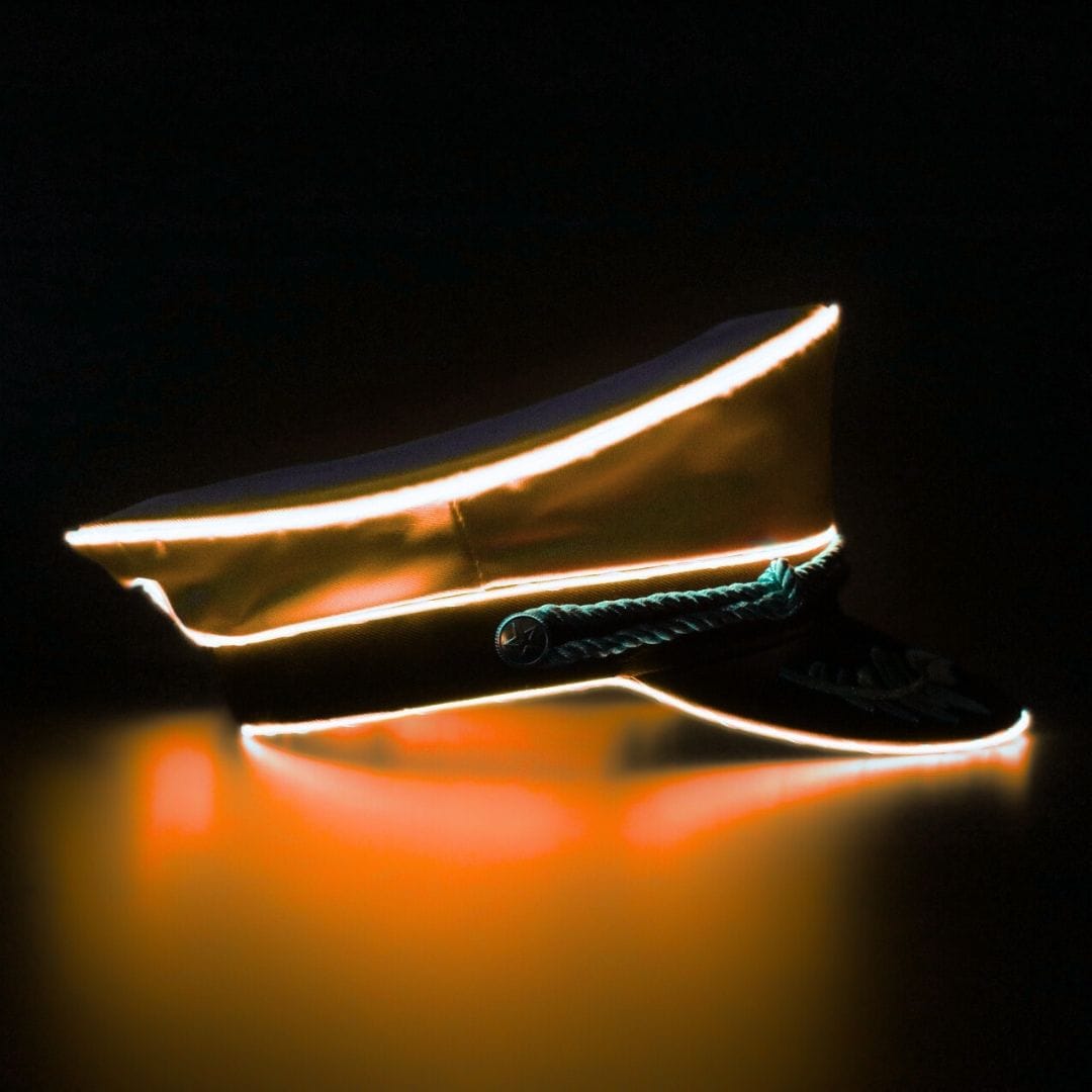Trippy Captain Hat Neon Captain- Light Up Hat