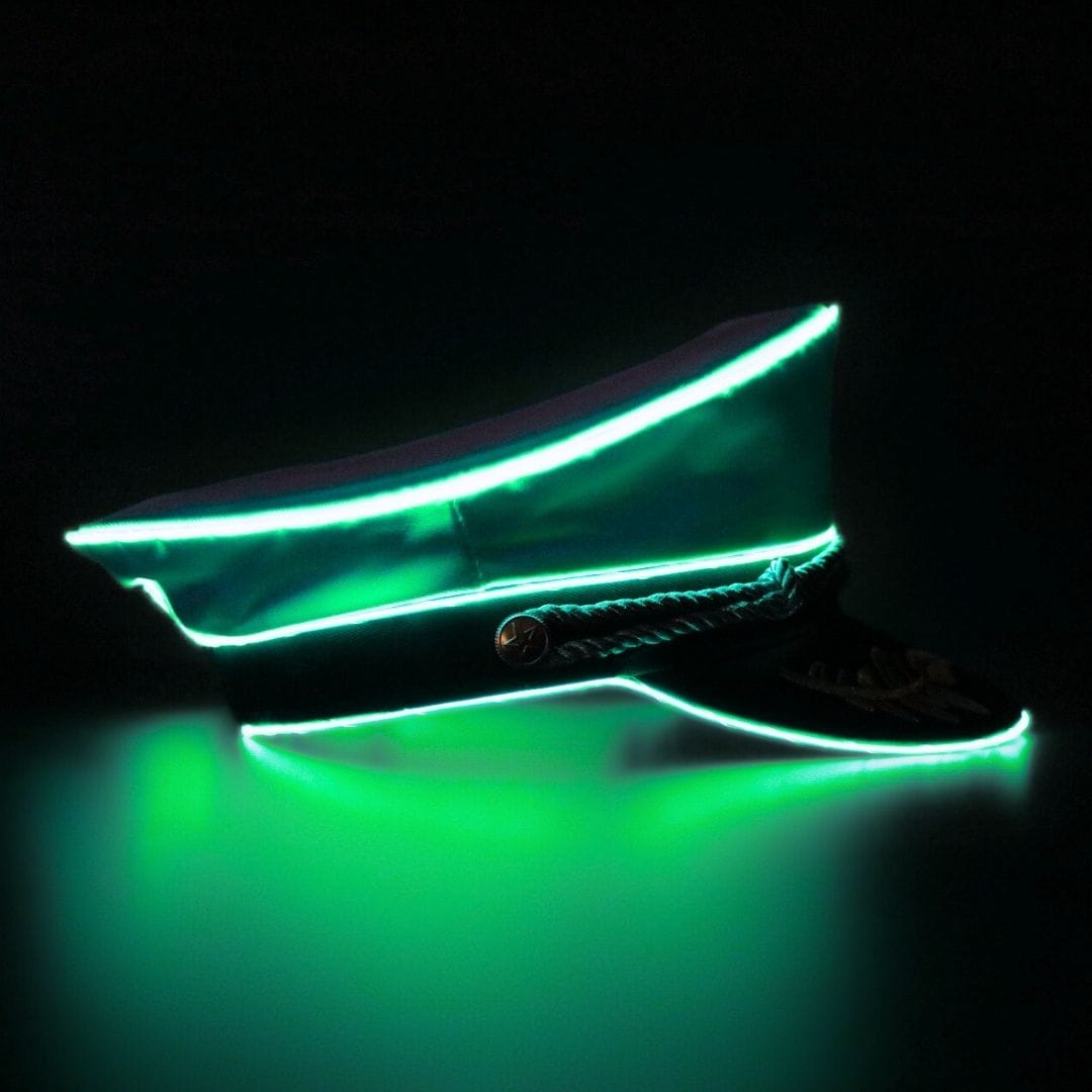 Trippy Captain Hat Neon Captain- Light Up Hat