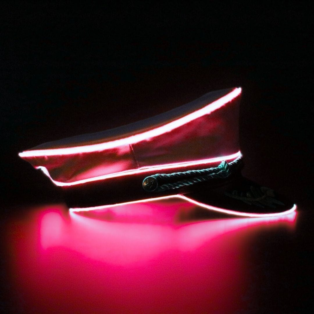 Trippy Captain Hat Neon Captain- Light Up Hat