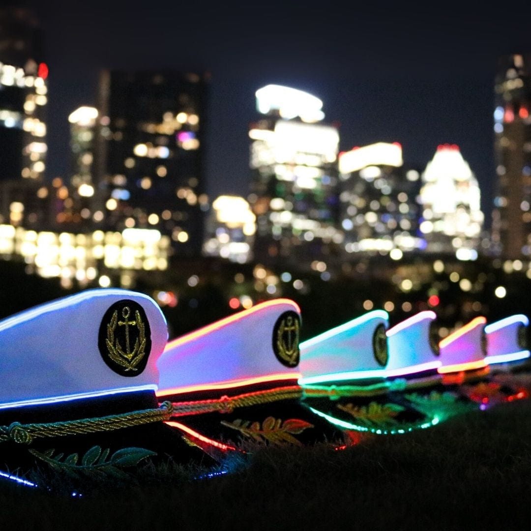 Trippy Captain Hat Neon Captain- Light Up Hat