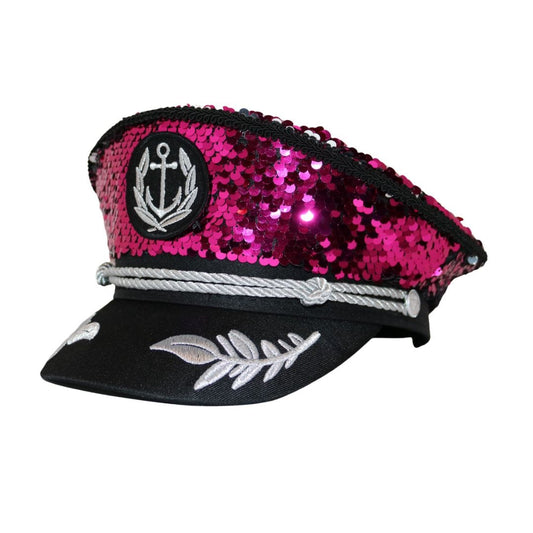 Trippy Captain Pink Sequin Captain Hat