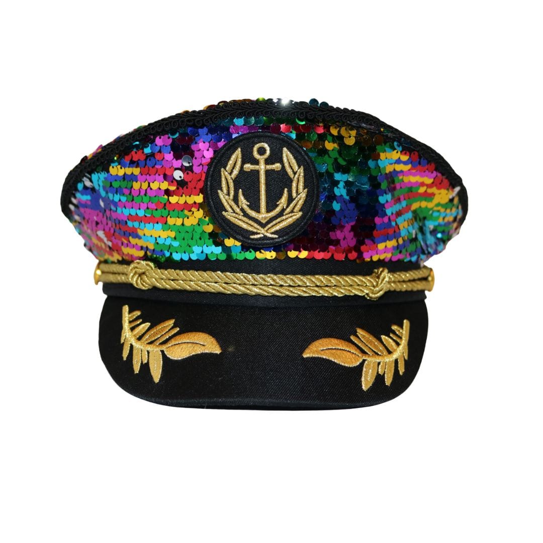 Trippy Captain Sequin Captain Hat