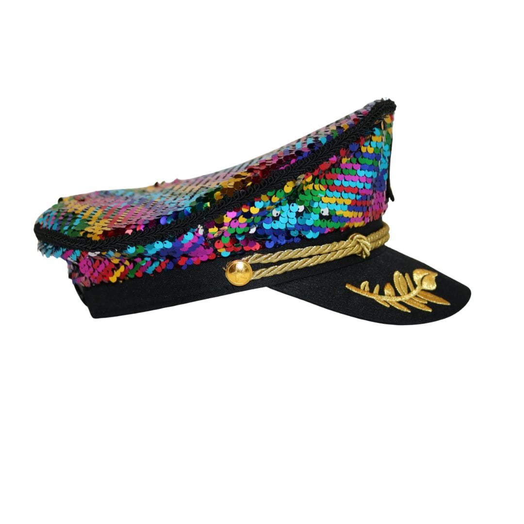 Trippy Captain Sequin Captain Hat